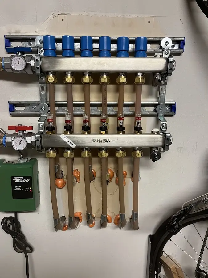 Plumber performing Gas Line Installation at a residential property in Niagara Falls